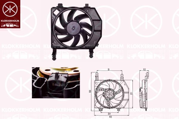 KLOKKERHOLM Ventilators, Motora dzesēšanas sistēma 25632601