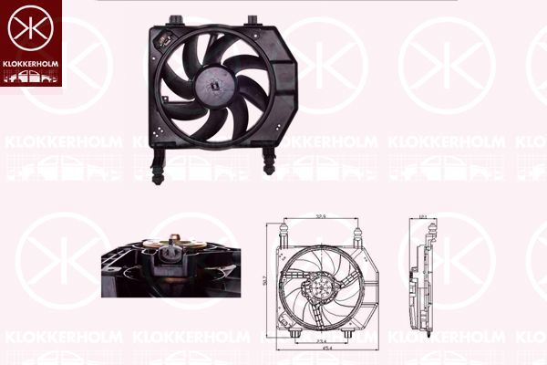 KLOKKERHOLM Ventilators, Motora dzesēšanas sistēma 25632603
