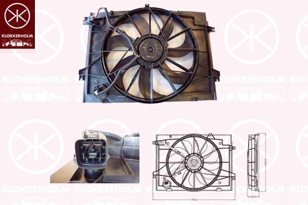 KLOKKERHOLM Ventilators, Motora dzesēšanas sistēma 31752601