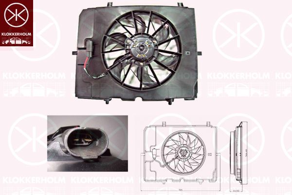 KLOKKERHOLM Ventilators, Motora dzesēšanas sistēma 35272601
