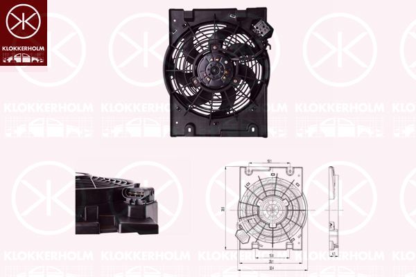 KLOKKERHOLM Ventilators, Motora dzesēšanas sistēma 50512602