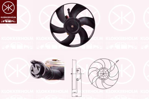 KLOKKERHOLM Ventilators, Motora dzesēšanas sistēma 66082601