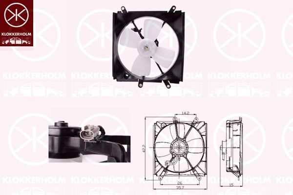 KLOKKERHOLM Ventilators, Motora dzesēšanas sistēma 81372601