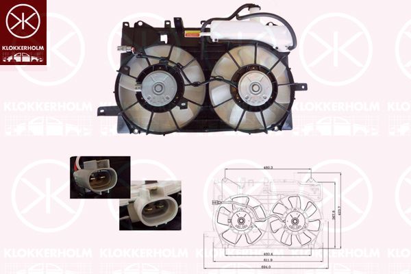 KLOKKERHOLM Ventilators, Motora dzesēšanas sistēma 81692605