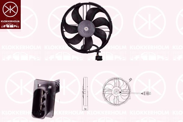 KLOKKERHOLM Ventilators, Motora dzesēšanas sistēma 95042602