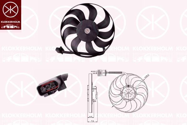 KLOKKERHOLM Ventilators, Motora dzesēšanas sistēma 95062602