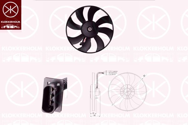 KLOKKERHOLM Ventilators, Motora dzesēšanas sistēma 95062603