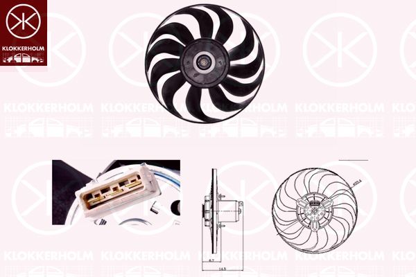 KLOKKERHOLM Ventilators, Motora dzesēšanas sistēma 95222604