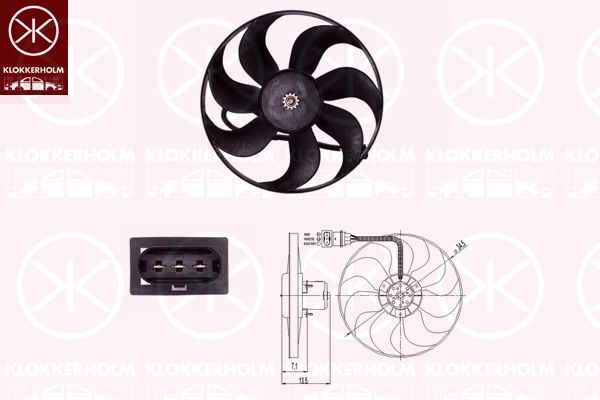 KLOKKERHOLM Ventilators, Motora dzesēšanas sistēma 95232605