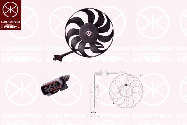 KLOKKERHOLM Ventilators, Motora dzesēšanas sistēma 95232607