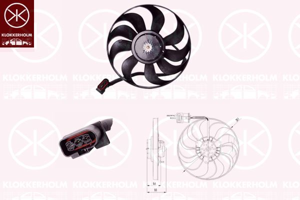 KLOKKERHOLM Ventilators, Motora dzesēšanas sistēma 95232608
