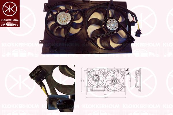 KLOKKERHOLM Ventilators, Motora dzesēšanas sistēma 95232609