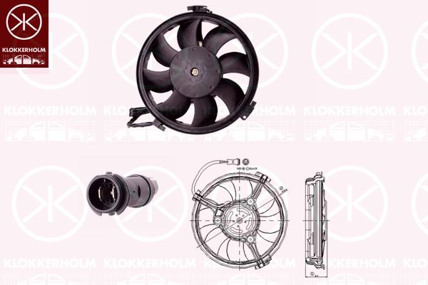 KLOKKERHOLM Ventilators, Motora dzesēšanas sistēma 95392603