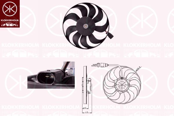 KLOKKERHOLM Ventilators, Motora dzesēšanas sistēma 95452601