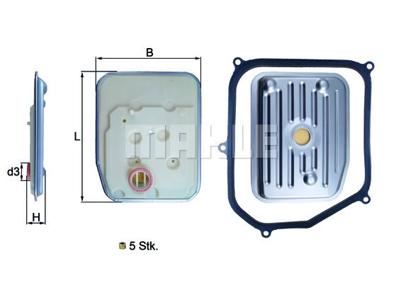 KNECHT Hidrofiltrs, Automātiskā pārnesumkārba HX 147KIT