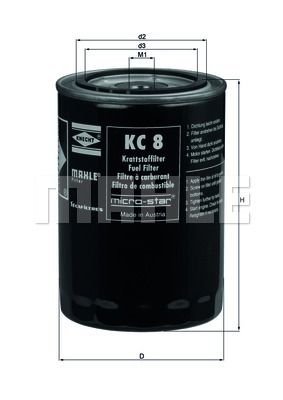 KNECHT Топливный фильтр KC 8