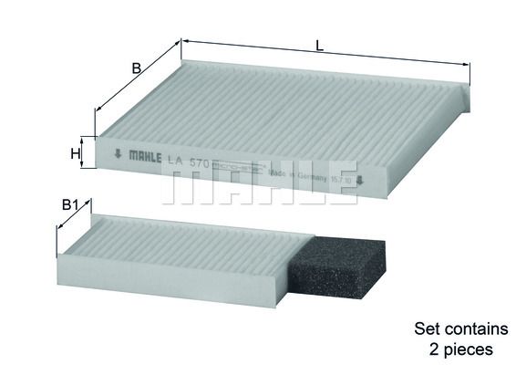 KNECHT Filtrs, Salona telpas gaiss LA 570/S