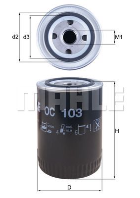 KNECHT Eļļas filtrs OC 103