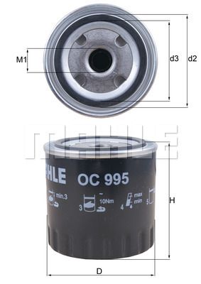 KNECHT Eļļas filtrs OC 995