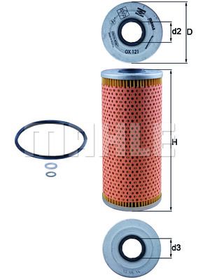 KNECHT Eļļas filtrs OX 121D