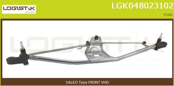 LGK Stiklu tīrītāja sviru un stiepņu sistēma LGK048023102