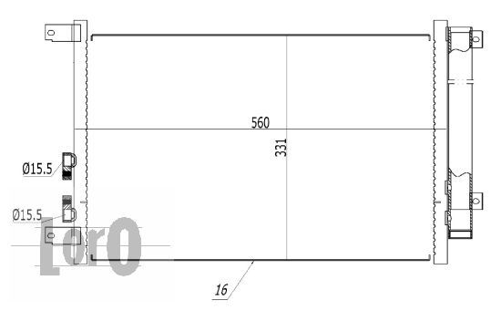 LORO Конденсатор, кондиционер 002-016-0005