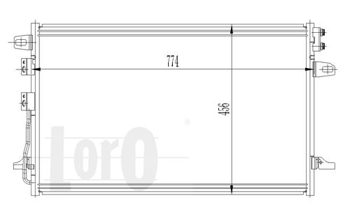 LORO Конденсатор, кондиционер 008-016-0006