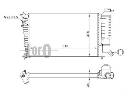 LORO Radiators, Motora dzesēšanas sistēma 009-017-0049
