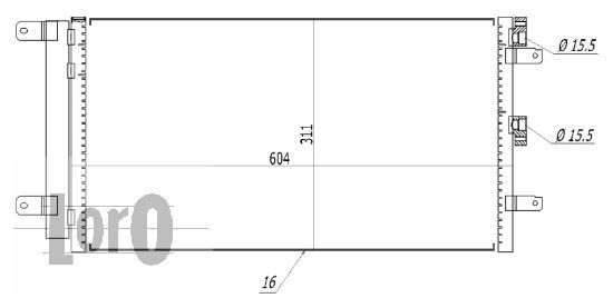 LORO Конденсатор, кондиционер 016-016-0028