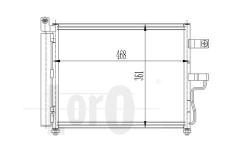 LORO Конденсатор, кондиционер 019-016-0006