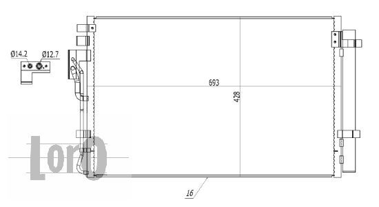 LORO Конденсатор, кондиционер 024-016-0011