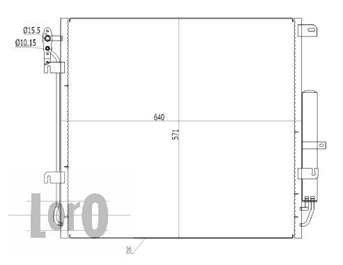 LORO Конденсатор, кондиционер 027-016-0006