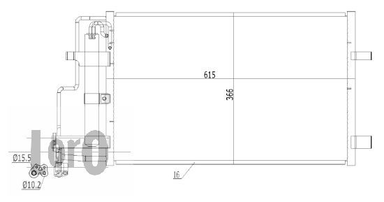 LORO Конденсатор, кондиционер 030-016-0017
