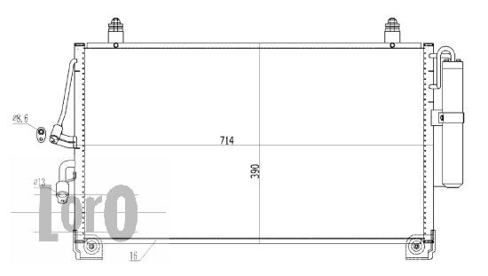 LORO Конденсатор, кондиционер 033-016-0005