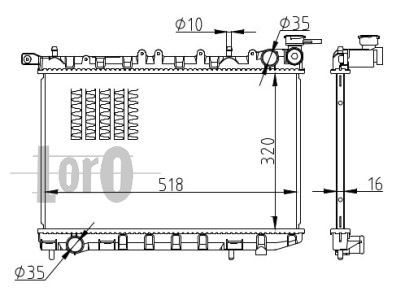 LORO Radiators, Motora dzesēšanas sistēma 035-017-0024-B