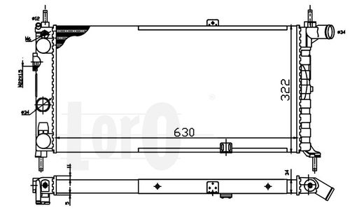 LORO Radiators, Motora dzesēšanas sistēma 037-017-0054
