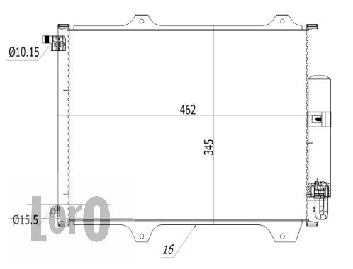 LORO Конденсатор, кондиционер 050-016-0005