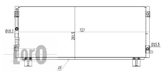 LORO Конденсатор, кондиционер 051-016-0021