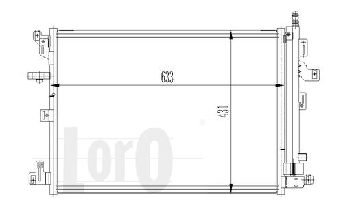 LORO Конденсатор, кондиционер 052-016-0006