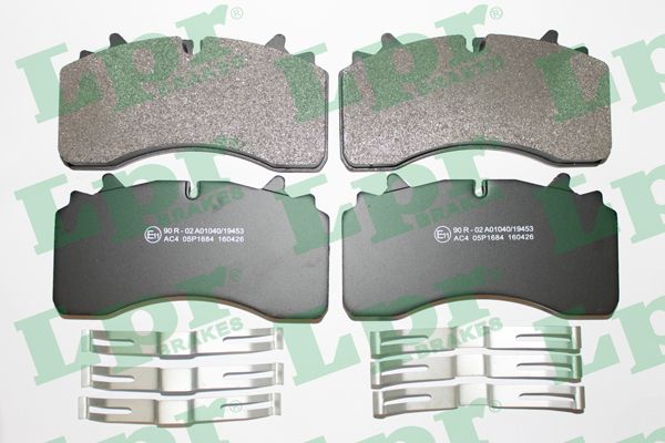 LPR Комплект тормозных колодок, дисковый тормоз 05P1684