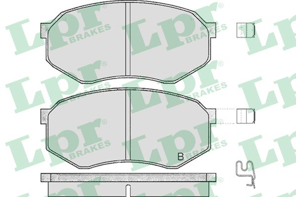 LPR Комплект тормозных колодок, дисковый тормоз 05P374