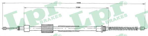 LPR Тросик, cтояночный тормоз C0126B
