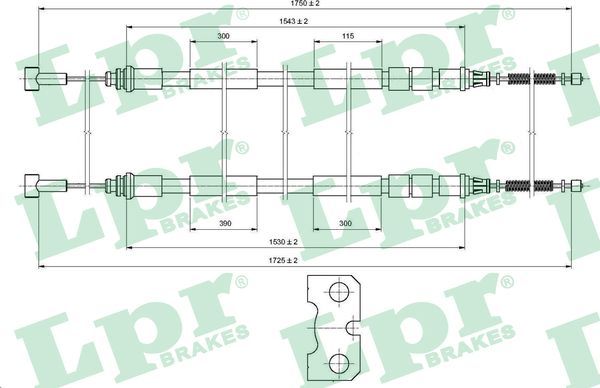 LPR Тросик, cтояночный тормоз C0232B