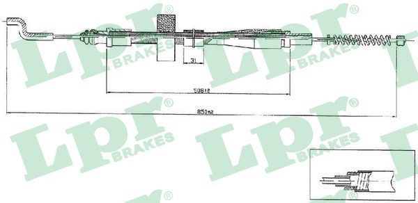 LPR Тросик, cтояночный тормоз C0971B