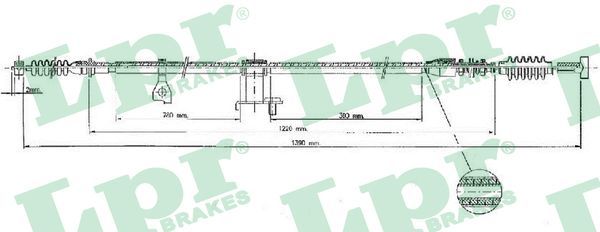 LPR Тросик, cтояночный тормоз C1554B