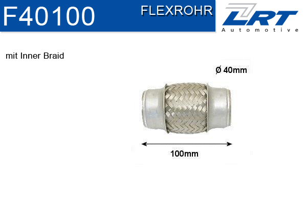 LRT Гофрированная труба, выхлопная система F40100