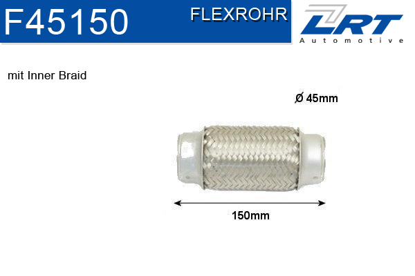 LRT Гофрированная труба, выхлопная система F45150