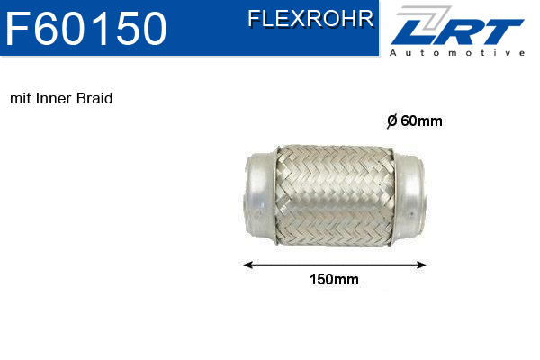 LRT Гофрированная труба, выхлопная система F60150