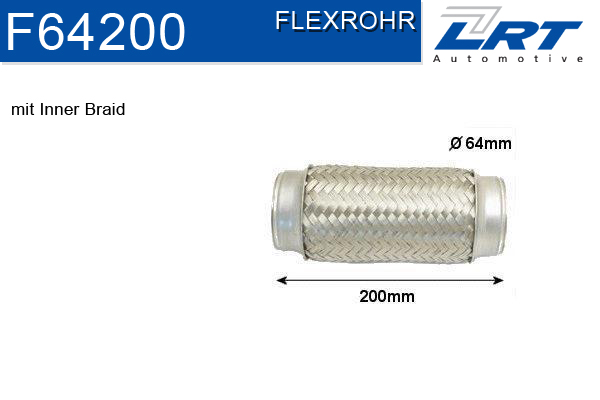 LRT Гофрированная труба, выхлопная система F64200