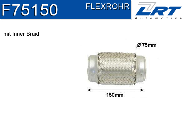 LRT Гофрированная труба, выхлопная система F75150
